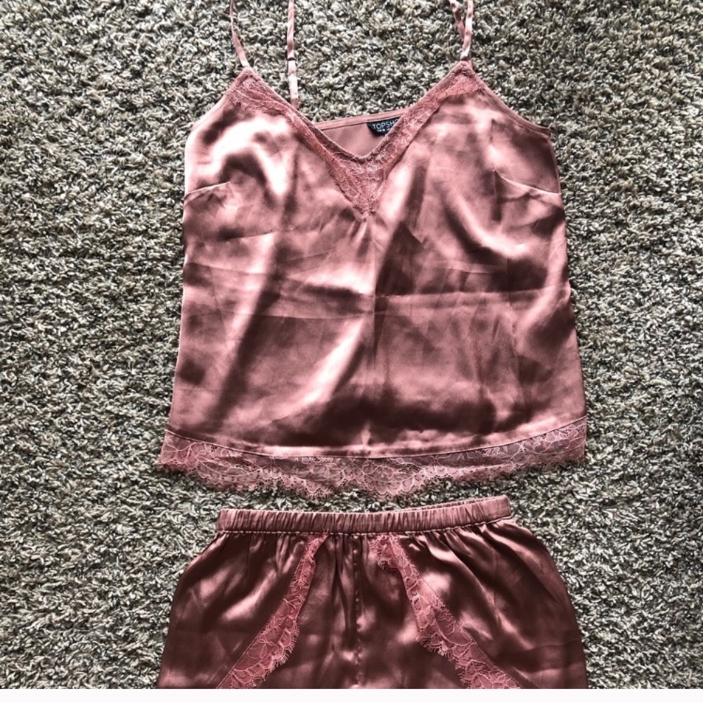 top shop lace camisole sleep set